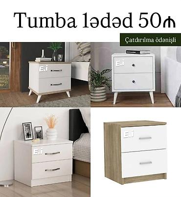 Ev üçün mebel: - Tumba – 1 ədəd: 50₼ - Çatdırılma ödənişli Məhsul təsviri: - Yataq — 1