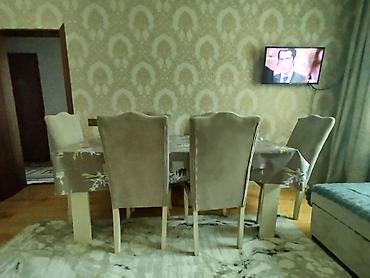 masa destleri: Yemək otağı dəsti - 1 ədəd düzbucaqlı masa – açıq krem rəngli — 1