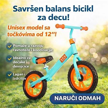 bebi stvari za devojcice: 02. 🚲 BALANCE BIKE 12” – UNISEX MODEL ZA DEČAKE I DEVOJČICE 🚲 Savršen — 1