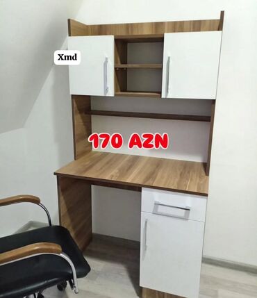 Dolablar: Kompüter masası, Açılmayan, MDF, Dördbucaq masa