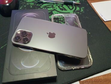 Apple iPhone: IPhone 12 Pro, Б/у, 256 ГБ, Space Gray, Защитное стекло, Чехол, Коробка, 86 %