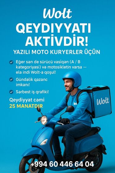 ayiq surucu xirdalan: Sürücü-kuryer tələb olunur, Nəqliyyat vasitəsi verilir, Ayda 2 dəfə ödəniş, Təcrübəsiz