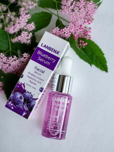 японская косметика: Сыворотка для лица Lanbena Blueberry Serum содержит экстракт черники