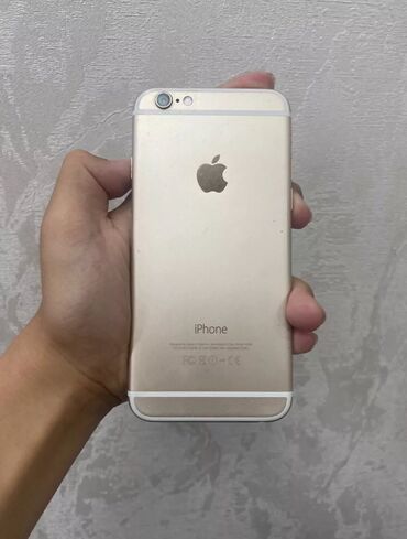 Apple iPhone: IPhone 6, Б/у, 64 ГБ, Золотой, Чехол, 100 %
