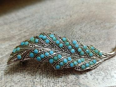 Броши: Продается 1. кольцо мельхиор со вставкой бирюза размер 17СССР 2 — 14