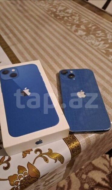 Apple iPhone: IPhone 13, 128 GB, Sierra Blue, Barmaq izi, Simsiz şarj, Face ID