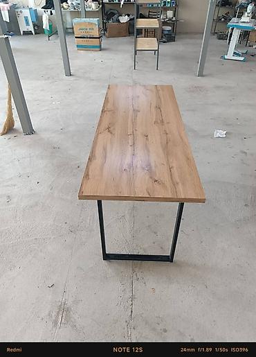 study table: Лаконичный прямоугольный стол в стиле лофт. - Столешница: ЛДСП с — 2