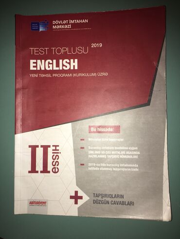 5 6 ci sinif ingilis dili: İngilis dili test toplusu 2 ci hissə 2019
İçi təmizdir