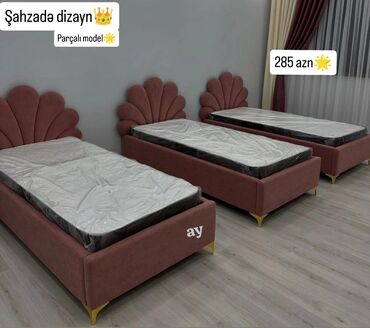 🌸 Şahzadə Dizayn *Tek Nəfərlik Çarpayı* 🌸 ✨ Şaquli “çiçək formalı”