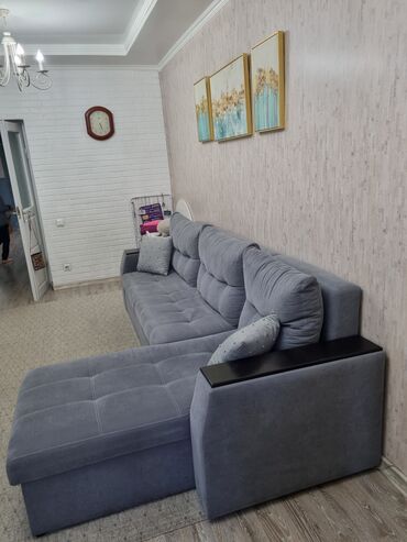 двухъярусные диван: Диван-кровать, цвет - Серый, Б/у