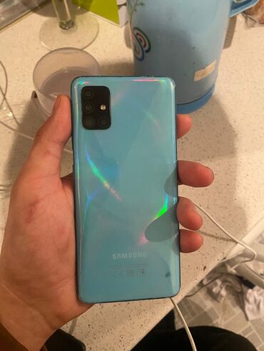 samsung galaxy: Samsung Galaxy A51, 64 GB, rəng - Göy, Face ID, Barmaq izi, İki sim kartlı