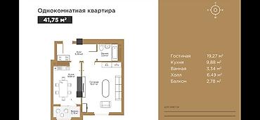 1ком 12мкр: Очень срочно! Скупочная цена!! Однокомнатная квартира — 41,75 м² — 1