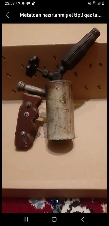 qaz sensoru: Metal konstruksiyalı əl tipli qaz lampası (blowtorch). Xüsusiyyətlər — 1