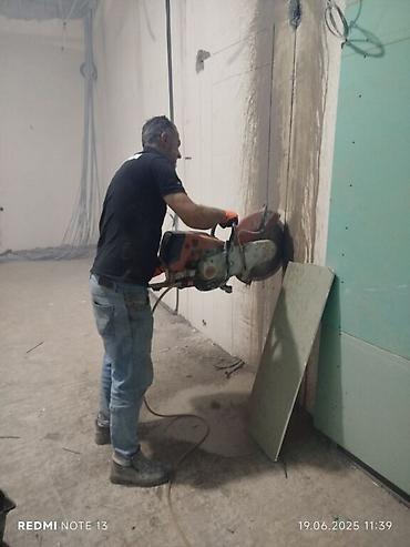 Beton işləri: #Betonkesme #betondeşmə Beton kubik kərpic - dən kəsim deşim — 9