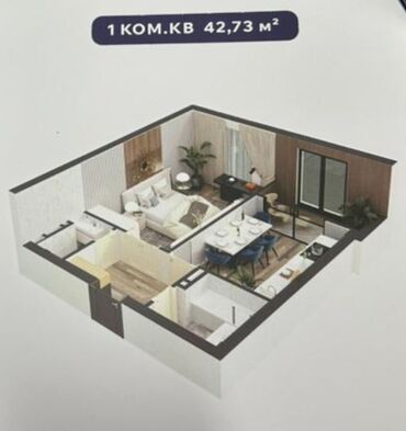 продаю 2 квартиру: 1 комната, 42 м², Элитка, 11 этаж, ПСО (под самоотделку)