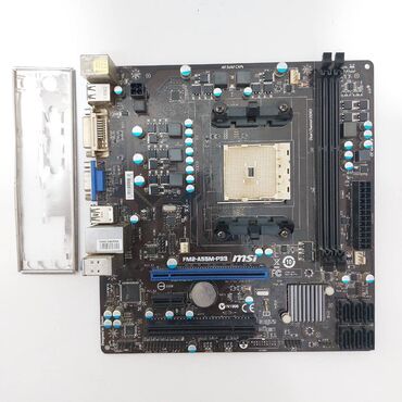 Ana platalar: Ana Platası MSI Ana Plata "DDR3 MSİ FM2-A55-P33+AMD A8 5500+Kuler+16GB Ram+128GB SSD", İşlənmiş — 7