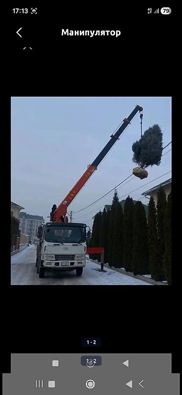 Услуги манипулятора - Автоманипулятор на базе грузовика Hyundai с