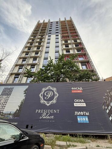 бишкек 2 комнатный квартира: 2 комнаты, 86 м², Элитка, 14 этаж, ПСО (под самоотделку)