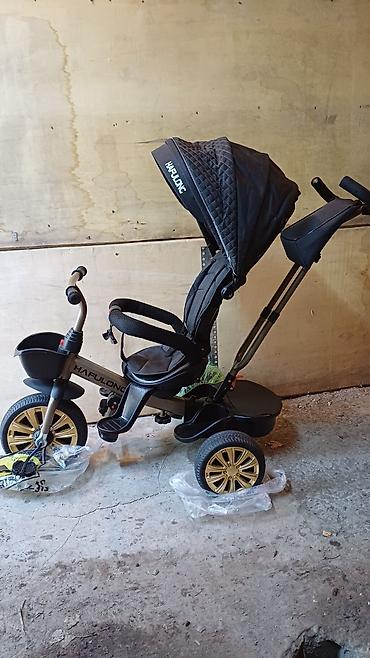 Детские велосипеды: Детский трехколесный велосипед-коляска HAFULONG - Конструкция 2‑в‑1 — 1