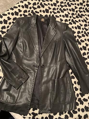 Пиджаки, жакеты: Срочная цена ‼️ Женский кожаный пиджак-жакет. - Цвет: черный. - — 2