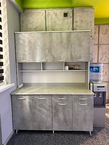 silver kitchen: Кухонный шкаф-буфет с рабочей зоной и навесными секциями — 2