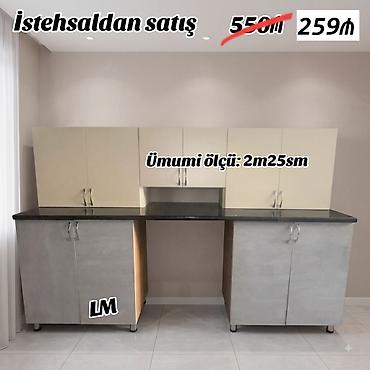 Mətbəx mebeli: Mətbəx mebellərinin sifarişlə hazırlanması✔️ Ölçü : 2metr25sm☑️ üst — 2