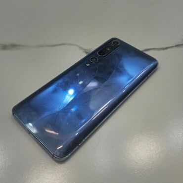 телефон ми10: Xiaomi, Mi 10 5G, Б/у, 128 ГБ, цвет - Синий, 1 SIM