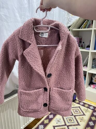 qadın jaketləri: Uşaq üçün isti toxumalı jaket/kardiqan - Rəng: toz-çəhrayı -