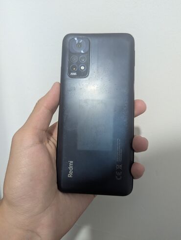планшеты редми: Redmi, Redmi Note 11, Колдонулган, 64 ГБ, түсү - Кара, 2 SIM