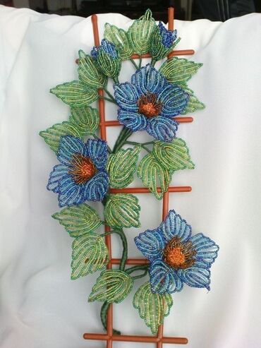 Декоративные цветы: Изготавливаю деревья и цветы из бисера все ручная работа. на — 2