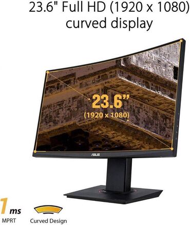 Monitorlar: Asus tuf VG24V modeli Yeni bağlı qutuda FHD 144 Hz Vesa 180 dərəcə