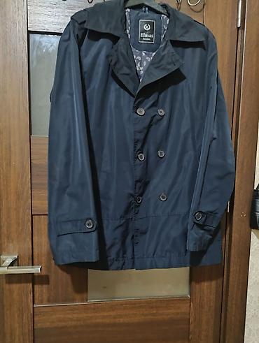 palto modelleri: Elmas Fashion kişi plaşı - Rəng: tünd göy (navy) - Model: iki cərgə — 2