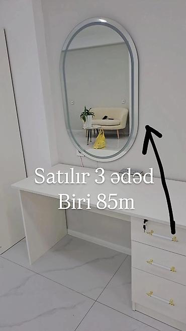 ucuz stullar: Satılır: ofis/mebel dəsti (ağ rəng, minimal dizayn) - Yemək/iş stolu — 7