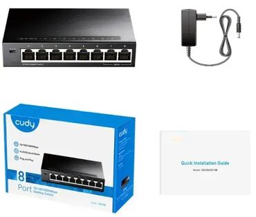 second hand phone shop near me: Brand: CUDY Model: Cudy GS108 metalni 8-Port Gbit desktop Switch Cena