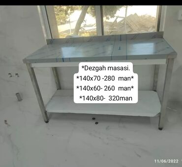 restoran mebel: *Dezgah masasi. *140x70 -280 man* *140x60- 260 man* *140x80- 320