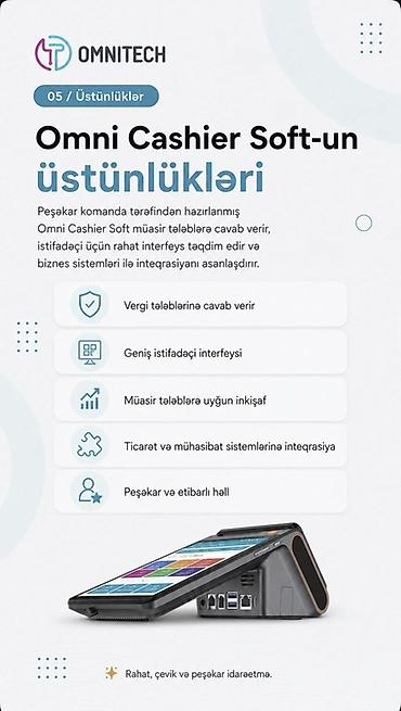 Kassa avadanlığı: OmniTech – Omni Cashier Soft (OCS) Kassanı bir tətbiqdən idarə edin — 5