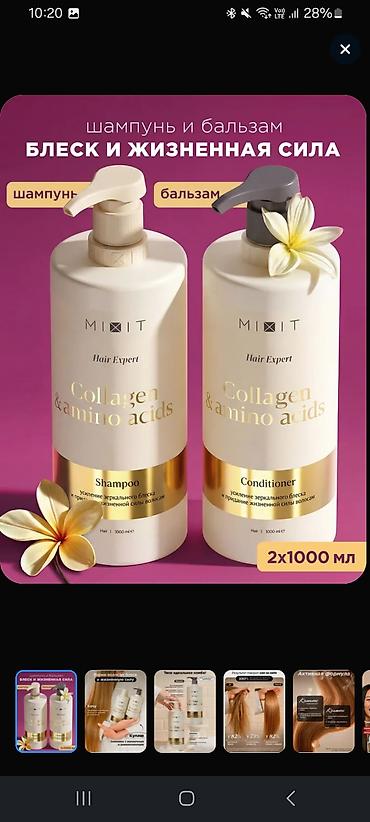 MIXIT kosmetika dəsti və məhsulları 1) Hair Expert Collagen &