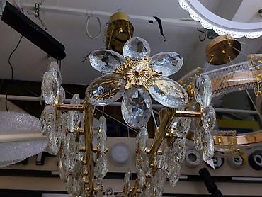 Люстралар: Потолочная хрустальная люстра с цветочным декором - Тип: подвесная — 2