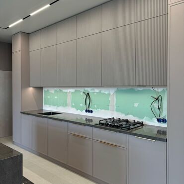 Sifarişlə mətbəx mebeli: Sifarişlə mətbəx dəsti, Özü çəkən petlələr, Mat laminat, Kredit var, Pulsuz çatdırılma — 2