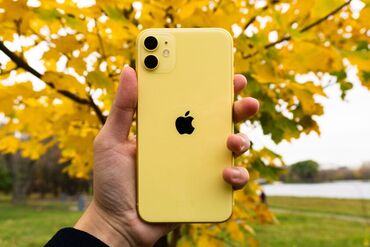 Apple iPhone: IPhone 11, Новый, 128 ГБ, Желтый, Зарядное устройство, Защитное стекло, 84 %