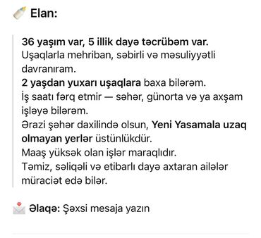 tut.az is elanlari 2024: Dayə. 36