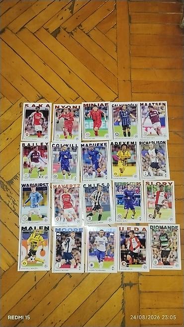 sak qosqu: Məhsul: Futbol kolleksiya kartları dəsti Təsvir: - Topps/UEFA — 1