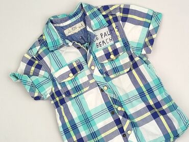 stradivarius kurtka koszulowa: Shirt 3-4 years, condition - Very good, pattern - Cell, color - Turquoise