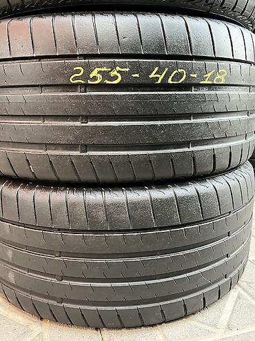 разноширокие: Шины 255 / 40 / R 18, Лето, Б/у, Пара, Германия, Bridgestone — 1