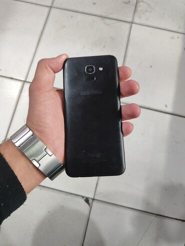 samsung x660: Samsung Galaxy J6 2018, 32 GB, rəng - Qara, Düyməli, Barmaq izi, Face ID