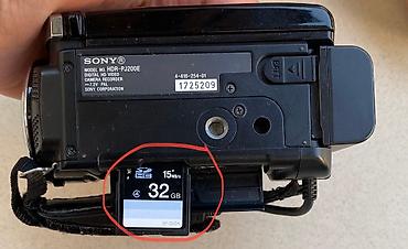 av hdmi adapter: Sony video kamera HDR-P200 modeli. ozunde proyektoru var, yeni — 5