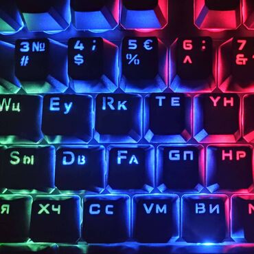 Клавиатуры: Клавиатура, A4Tech, Механическая, Проводное подключение, Размер: 100% — 2