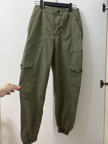мужские штаны с карманами: Штаны, С манжетами, Осень-весна