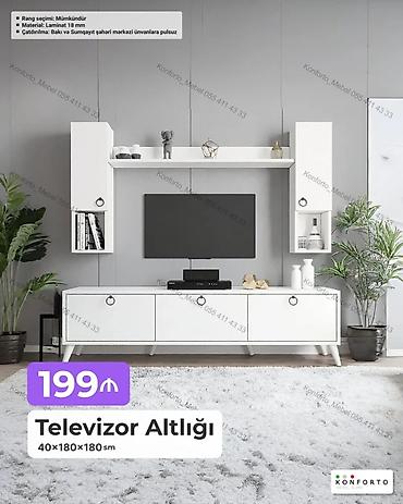 Ev və bağ: Televizor altlığı və üst modul komplekti - Ölçülər: 40 × 180 × 180 sm — 1