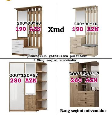 dəhliz mebel: Dəhliz üçün çoxfunksiyalı mebel dəstləri Ölçülər və modellər: - — 1